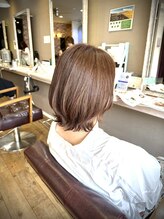 ヘアーメイクロージー 八軒店 (HAIR MAKE ROSY) 大人ショート細めハイライト白髪ぼかしくすみカラー40代50代