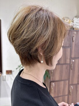 エスト 幕張本郷(est.) 夏くびれヘアアプリコットオレンジハイライトカラー
