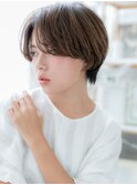 センターパートくせ毛風小顔マッシュショートc0上尾20代30代40代
