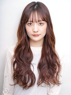 セプト 天神大名(SEPT.) ハイライト マロンベージュ ウェーブ巻き ロング アレンジ