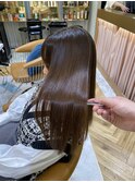 〇セミロングレイヤー ミルクブラウン モカブラウン 髪質改善