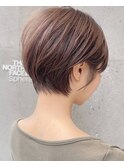 前髪あり小顔つや髪顔まわり簡単スタイリングショートボブヘア