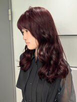 エニフォーイーストハム(Eni for eastham) ブリーチなしダブルカラー/ワインレッドカラー/艶髪