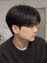 ノラキチジョウジ(NORA KICHIJOJI)&nbsp;黒髪韓国マッシュショートツーブロックダウンパーマワックスなし