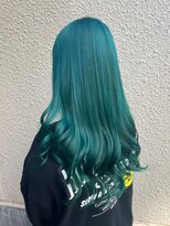 ヘアーデザイン ポポラリタ(Hair Design Popolarita)&nbsp;ケアブリーチ×デザインカラー　グリーン/緑/マット