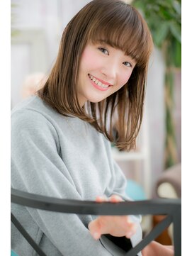 ミック 日暮里店(miq) シースルーバング◎バイカラー透け感ツヤ髪ストレートc2