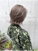 グレーベージュ くすみベージュ レイヤーボブ ケアブリーチ