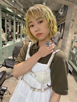 ロジ(loji)&nbsp;ボブパーマ×イエロールーツカラー