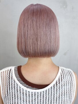 アルバム 銀座(ALBUM GINZA) ピンクベージュ_グレージュカラーボブウルフ_ba404111