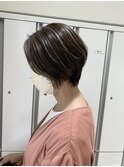 30代40代50代60代 ショート白髪ぼかしハイライト5
