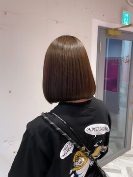 ナチュラル 渋谷店(Natural) ぷっつりワンレングス★深みレッドブラウン