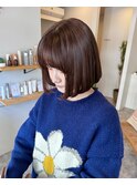 柔らかい印象にほんのり赤みブラウン