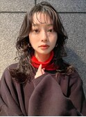 ベージュインナーカラーショートボブレイヤーミディアム前髪
