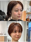 tas似合わせカット before&after 【ひし形大人ボブ】