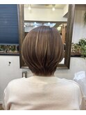 ボブからスタイルチェンジ☆透明感小顔ショート