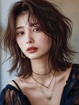 レヴ 草加店(LEV.)&nbsp;外ハネボブ 美髪 ワイドバングメルティカラー