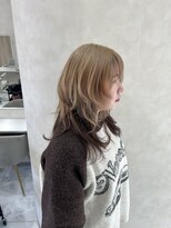 キング(K!ng)&nbsp;縮毛矯正髪質改善ハイライトレイヤーカット楠葉美容室エクステ