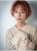 透明感アプリコットオレンジひし形ショートv戸田公園20代30代