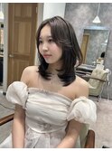 ホワイトグレージュ/デジタルパーマ/チェリーブラウン/津田沼