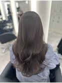 ☆ブリーチなしWカラーでほんのり可愛いラベンダーグレージュ