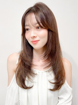 レア 表参道(L'ea) 黒髪 クラゲヘアー オリーブグレー 小顔 ココアベージュ