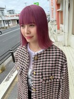 スーパーシーン(SUPER SCENE) 着物ヘア/ダークアッシュ/ミディアムレイヤーカット/宜野湾