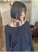 【暗髪トーンダウン】ダークグレーボブ☆