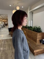 メラク バイ コア(Merak by CoRe.gn) ウルフカット×ボルドーカラー