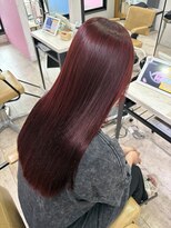 アジールヘア 所沢プロペ通り店(agir hair) レッドカラー ブリーチカラー