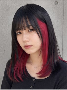 アムリタ 三鷹(AMRITA) インナーカラー/ビビットレッド/ブリーチ_シオン