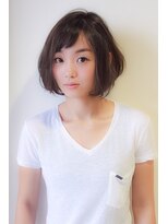 ラクレ(la clef)&nbsp;グレージュ×耳かけ前下がりボブ