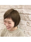 【ZONNE】艶髪ショート眉上斜めバング