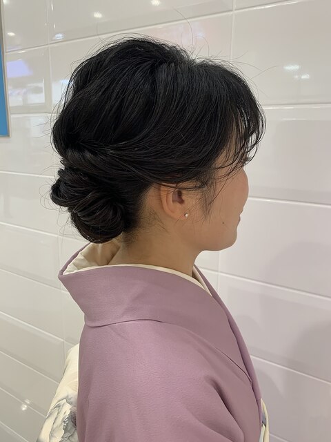 シニヨンヘアセット