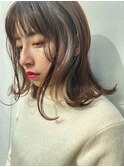 切りっぱなしボブ×前髪