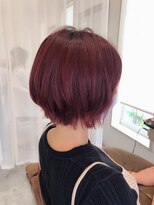 アドラーブル 女池店(adorable) 小顔見せで大人かわいい☆ピンクカラー×ひし形ショート