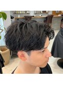 パーマでキマるメンズショート