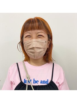 キー(kii) オレンジカラー ブリーチカラー 福岡 天神 薬院 今泉