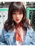 【Mili 調布】ダークアッシュ×シースルーバング大人ロング