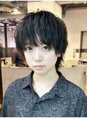 中性メンズウルフ__ハッシュカットフルバング_ba474442