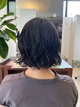 ヘアーアンドエステ ハラダ 滝ノ水店(Hair&Esthe Harada) 透明感ダークグレージュ/ボブパーマ