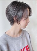 【morio原宿】ハンサムショート　前髪なし黒髪ショート