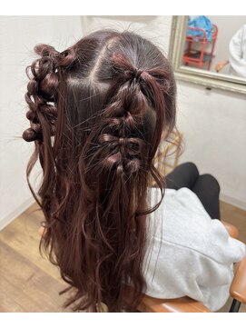 プライズ アイリス 池袋東口店(prize Iris) ハーフアップ/リボンアレンジ/ヘアセット/プロフィール撮影/池袋