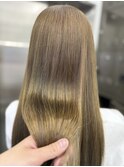 縮毛矯正&オリーブベージュ
