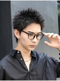 渋谷スパイキーパーマスパイキーショートメンズショート