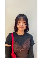 パーミル ヘア クマモト(permille ‰ hair Kumamoto)&nbsp;ボブレイヤー×カシスレッド