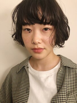 ネロ フタコタマガワ(NERO FUTAKOTAMAGAWA) 【田中結】ふわふわ　ニュアンスパーマ　ボブ