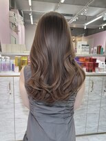 アディション 新宿(ADITION)&nbsp;ブリーチなしダブルカラー×艶感韓国顔周りレイヤーカット/新宿k