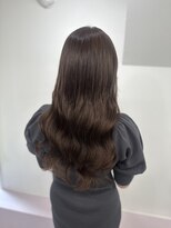 ガルボヘアー 心斎橋店(garbohair)&nbsp;プルエクステ心斎橋エクステココアブラウンモテ髪