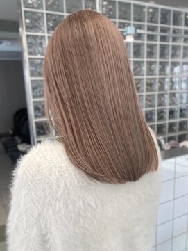 サンクプロジェクト(cinq PROJECT) ミルクティーベージュダブルカラーハイトーンレイヤーカット韓国