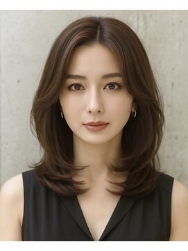 エル(LE) 【LE】オリーブグレー/クラゲヘアー/ココアベージュ/レイヤー